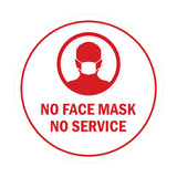 Circle No Face Mask No Service Sign