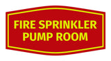 Signs ByLITA Fancy Fire Sprinkler Pump Room Sign with Adhesive Tape, Mounts On Any Surface, Weather Resistant, Indoor/Outdoor Use