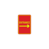 Portrait Round Entrance Right Arrow Sign
