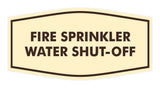 Signs ByLITA Fancy Fire Sprinkler Water Shut-Off Sign with Adhesive Tape, Mounts On Any Surface, Weather Resistant, Indoor/Outdoor Use