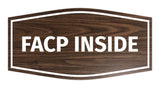 Signs ByLITA Fancy FACP Inside Sign with Adhesive Tape, Mounts On Any Surface, Weather Resistant, Indoor/Outdoor Use