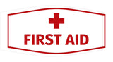 Signs ByLITA Fancy First Aid Sign with Adhesive Tape, Mounts On Any Surface, Weather Resistant, Indoor/Outdoor Use