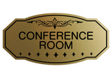 Brushed Gold Victorian Conference Room Sign