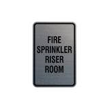 Portrait Round Fire Sprinkler Riser Room Sign