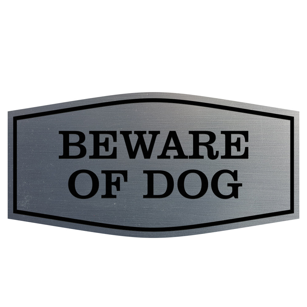 Fancy Beware of Dog Sign