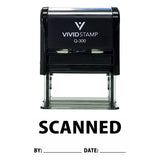 Scanned By Date Self Inking Rubber Stamp