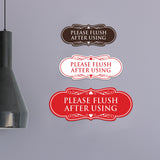 Designer Please Flush After Using Wall or Door Sign