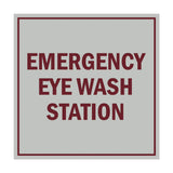 Signs ByLITA Square Emergency Eye Wash Station Sign with Adhesive Tape, Mounts On Any Surface, Weather Resistant, Indoor/Outdoor Use