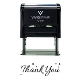 THANK YOU w/ Stars Self Inking Rubber Stamp