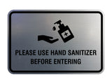 Classic Frame Please Use Hand Sanitizer Before Entering Sign