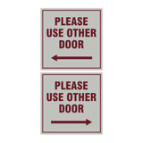 Signs ByLITA Square please use other door sign set with Adhesive Tape, Mounts On Any Surface, Weather Resistant, Indoor/Outdoor Use