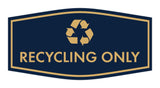 Fancy Recycling Only Wall or Door Sign