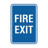 Portrait Round Fire Exit Sign