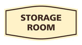 Ivory / Brown Signs ByLITA Fancy Storage Room Sign