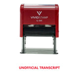 Unofficial Transcript Self Inking Rubber Stamp