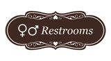 Designer Restrooms Gender Symbols Wall or Door Sign