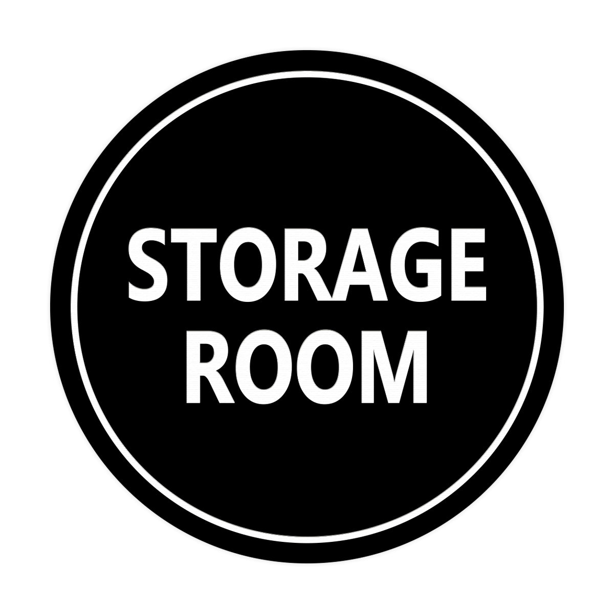 Black / White Signs ByLITA Circle Storage Room Sign