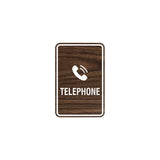 Portrait Round Telephone Sign With Adhesive Tape