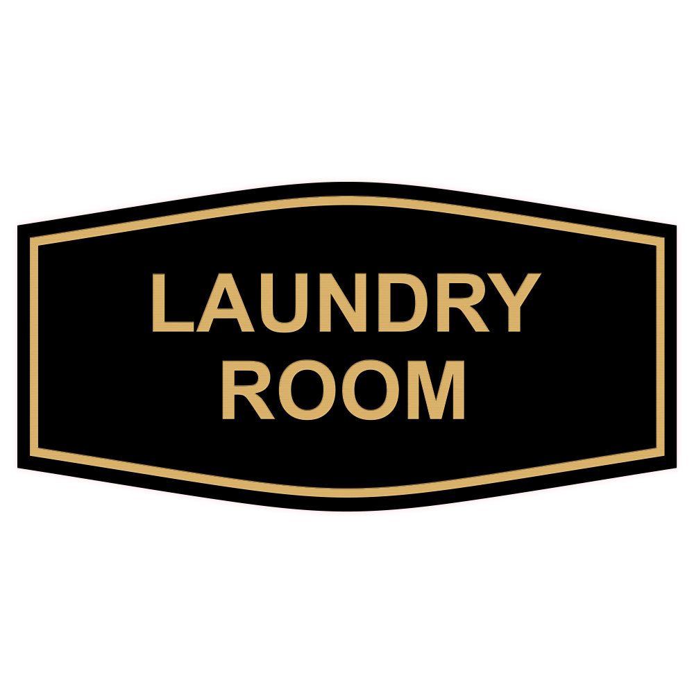Black / Gold Fancy Laundry Room Sign