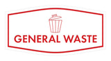 Fancy General Waste Wall or Door Sign