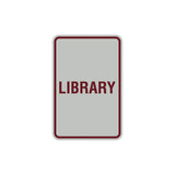 Portrait Round Library Sign