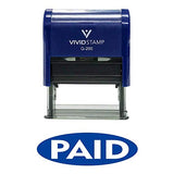 Paid Oval Reversed Self Inking Rubber Stamp