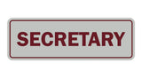 Signs ByLITA Standard Secretary Sign