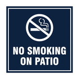 Signs ByLITA Square No Smoking on Patio Sign with Adhesive Tape