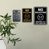 Portrait Round No Soliciting Seriously it is Very Annoying Wall or Door Sign