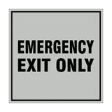 Signs ByLITA Square Emergency Exit Only Sign with Adhesive Tape