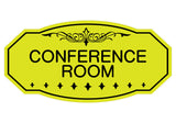 Yellow / Black Victorian Conference Room Sign