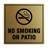 Signs ByLITA Square No Smoking on Patio Sign with Adhesive Tape