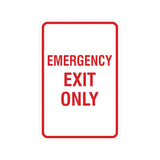 Portrait Round Emergency Exit Only Sign