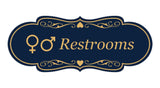 Designer Restrooms Gender Symbols Wall or Door Sign