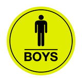 Signs ByLITA Circle Boys (male bathroom icon) Sign