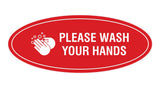 Signs ByLITA Oval Please Wash Your Hands Sign