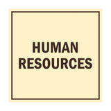 Signs ByLITA Square Human Resources Sign with Adhesive Tape, Mounts On Any Surface, Weather Resistant, Indoor/Outdoor Use