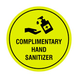 Circle Complimentary Hand Sanitizer Sign