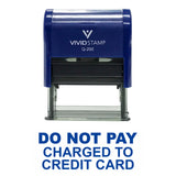 Do Not Pay Charged To Credit Card Self Inking Rubber Stamp