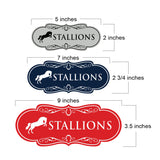 Designer Stallions and Mares, Restroom Wall or Door Signs (Set of 2)