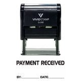 Payment Received By Date Self Inking Rubber Stamp