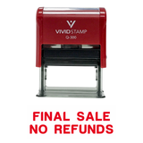 Basic Final Sale No Refunds Self Inking Rubber Stamp