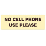Basic NO CELL PHONE USE PLEASE Sign