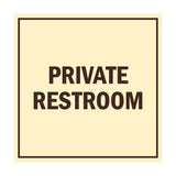 Signs ByLITA Square Private Restroom Sign with Adhesive Tape, Mounts On Any Surface, Weather Resistant, Indoor/Outdoor Use