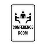 White Portrait Round Conference Room Sign