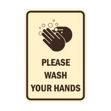 Portrait Round Please Wash Your Hands Sign