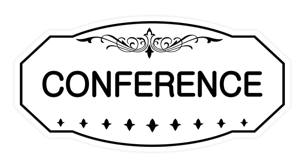 White Victorian Conference Sign