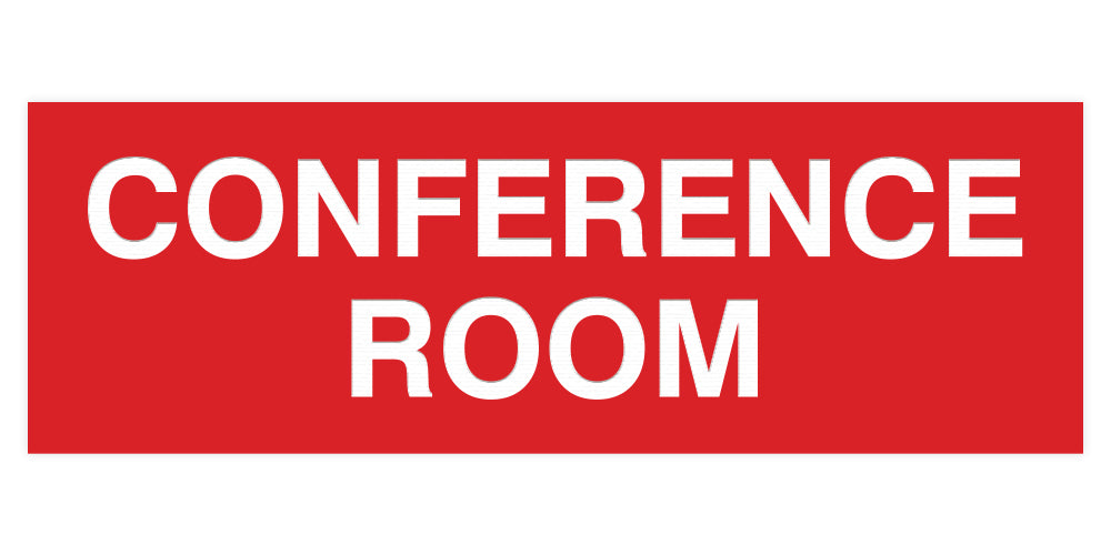Red Standard Conference Sign