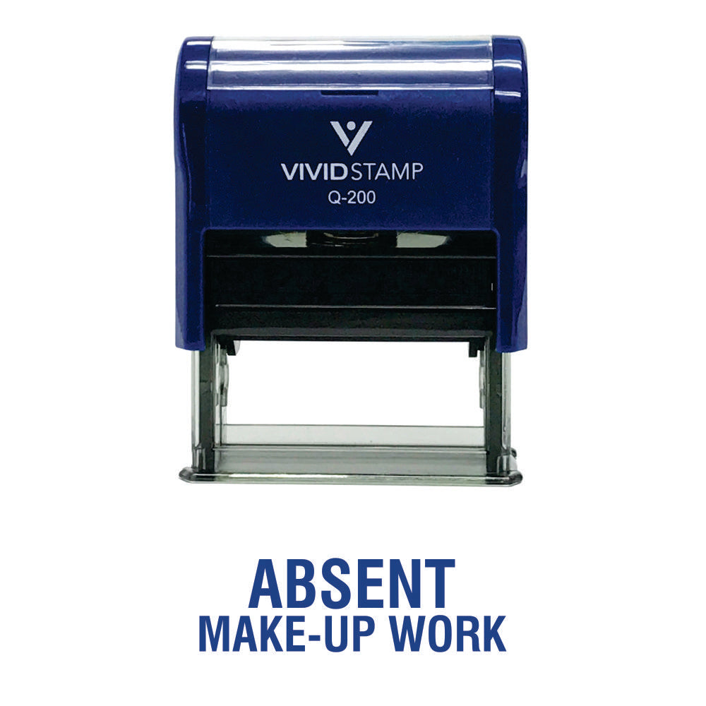 Absent Make-Up Work Teacher Self Inking Rubber Stamp