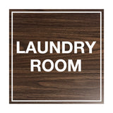 Walnut Signs ByLITA Square Laundry Room Sign